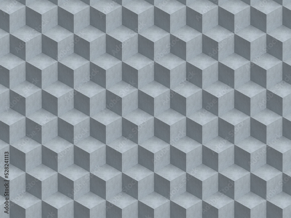3Dブロックで構築されたシームレス壁紙の3Dイラスト