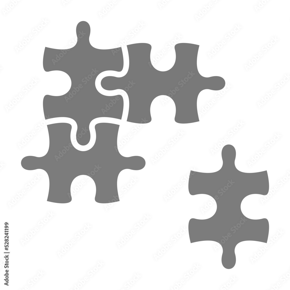 Puzzle Greyscale Glyph Icon Puzzle Greyscale Glyph Icon
