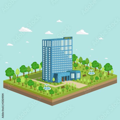landscape with city