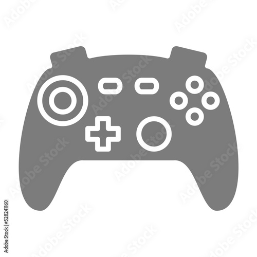 Game Controller Greyscale Glyph Icon