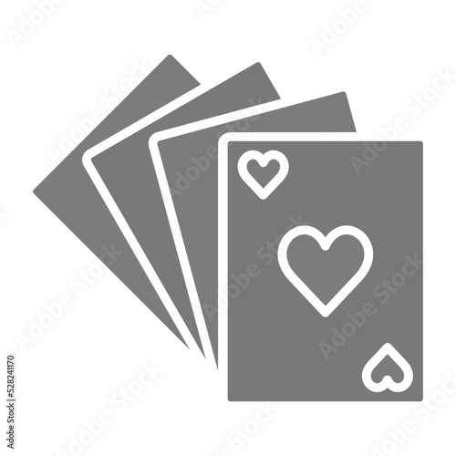 Playing Cards Greyscale Glyph Icon