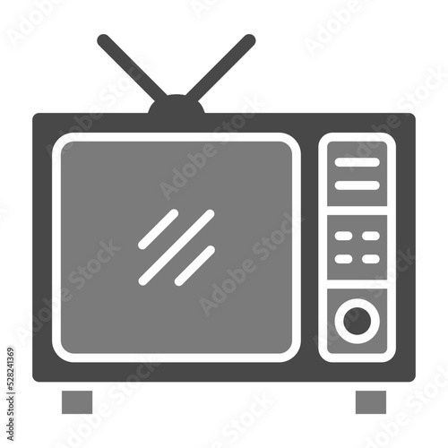 Television Greyscale Glyph Icon
