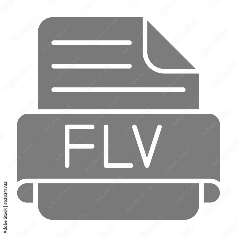 Flv Greyscale Glyph Icon