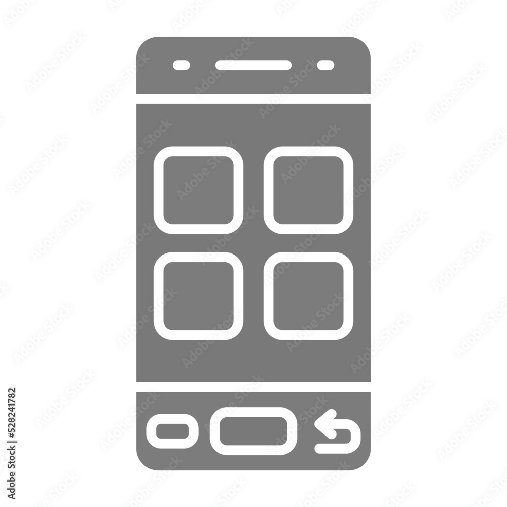 Smartphone Greyscale Glyph Icon