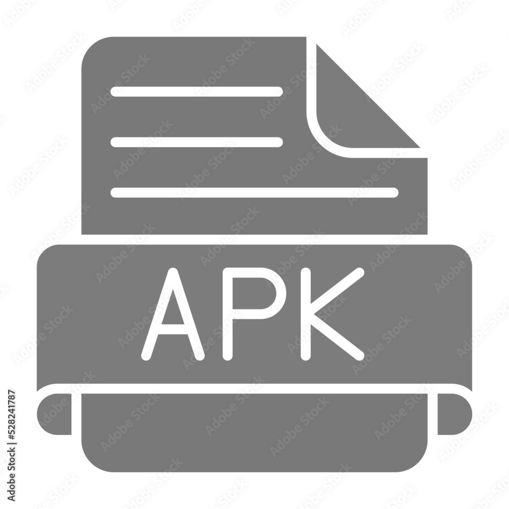 Apk Greyscale Glyph Icon Apk Greyscale Glyph Icon