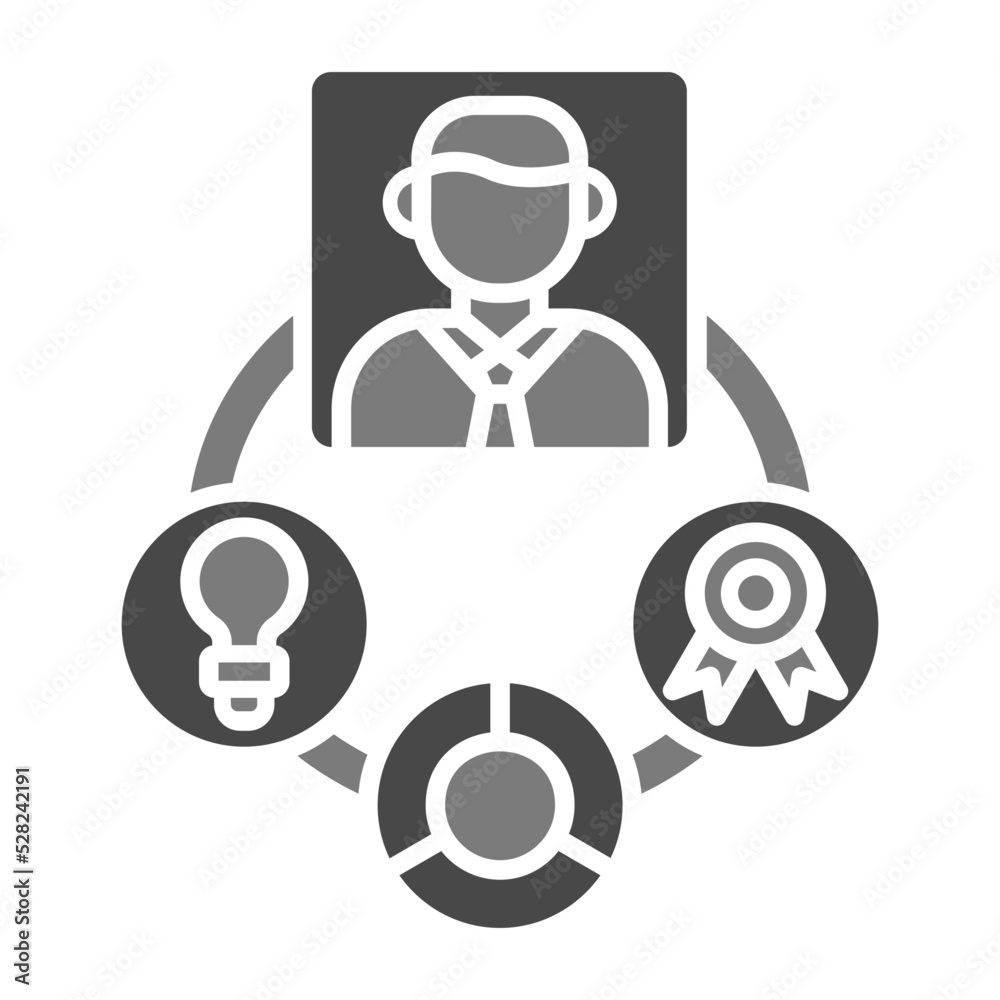 Skills Greyscale Glyph Icon Skills Greyscale Glyph Icon