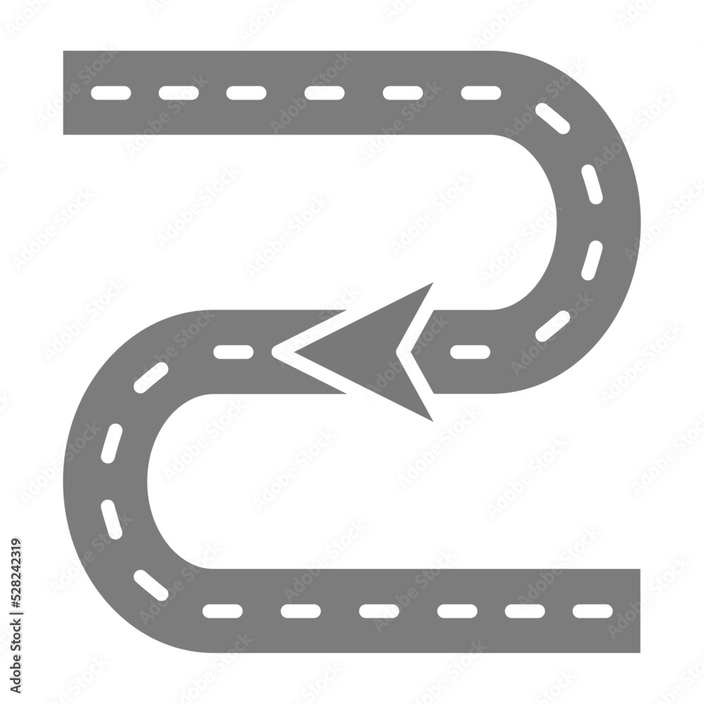 Fototapeta premium Gps Navigation Greyscale Glyph Icon