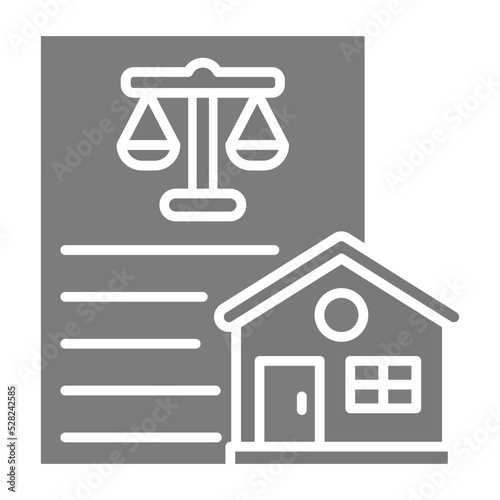 Property Law Greyscale Glyph Icon