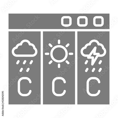 Forecast Greyscale Glyph Icon