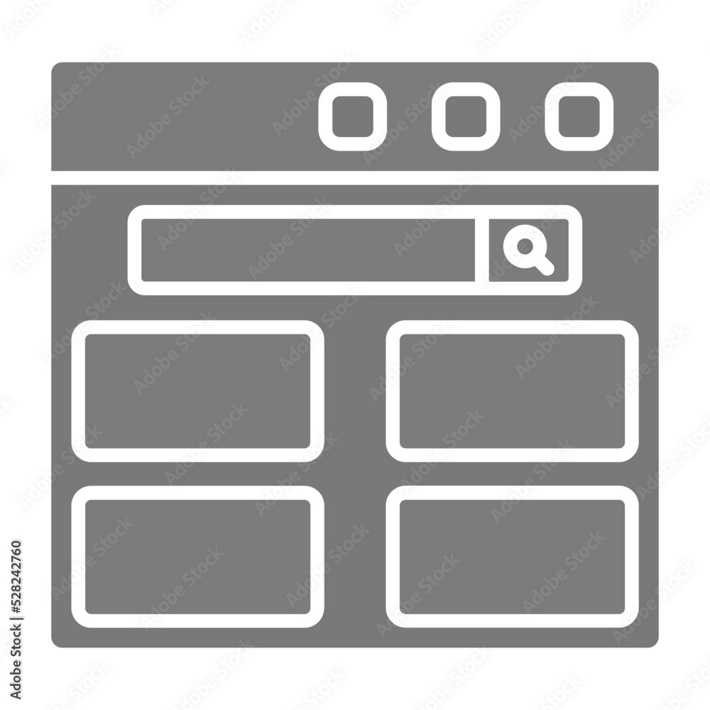 Web Browser Greyscale Glyph Icon