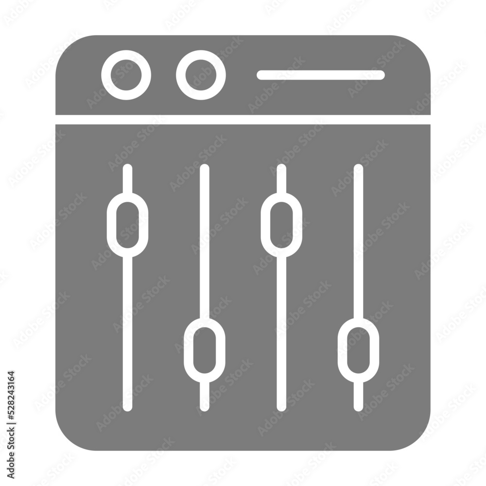 Mixer Greyscale Glyph Icon Mixer Greyscale Glyph Icon