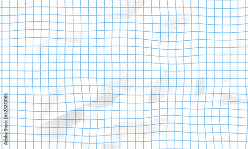 Crumpled blue checkered paper texture