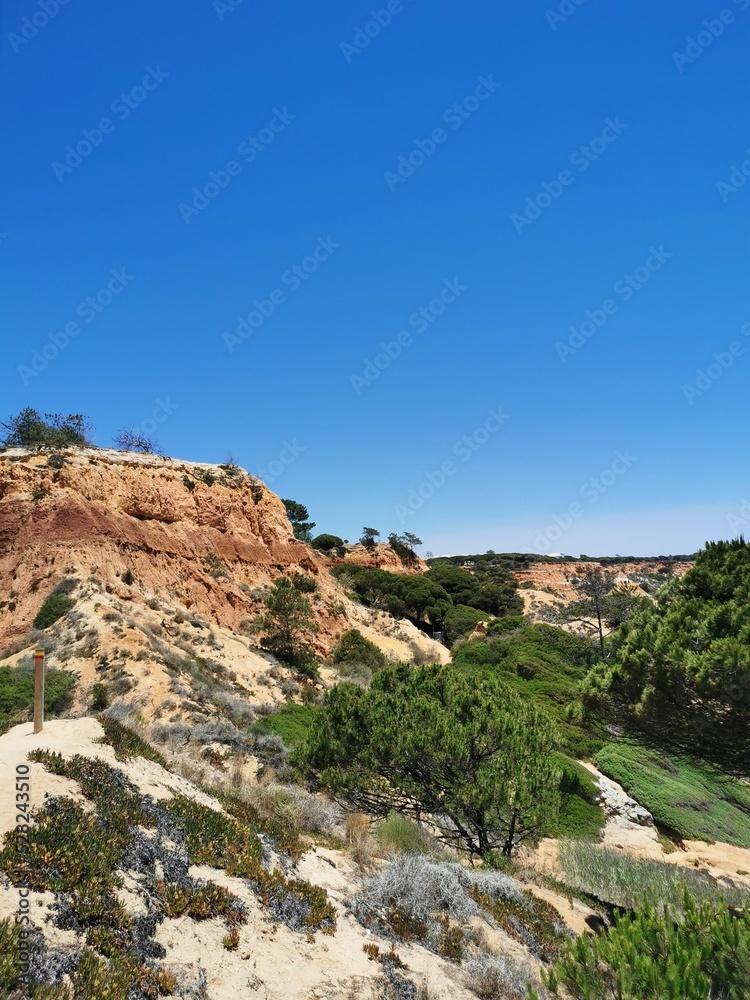 Coast in Portugal in the city of Albufeira	