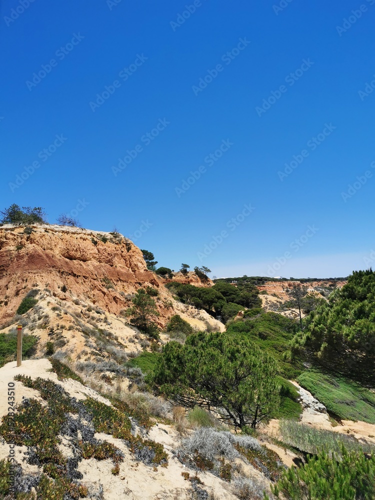 Coast in Portugal in the city of Albufeira Coast in Portugal in the city of Albufeira