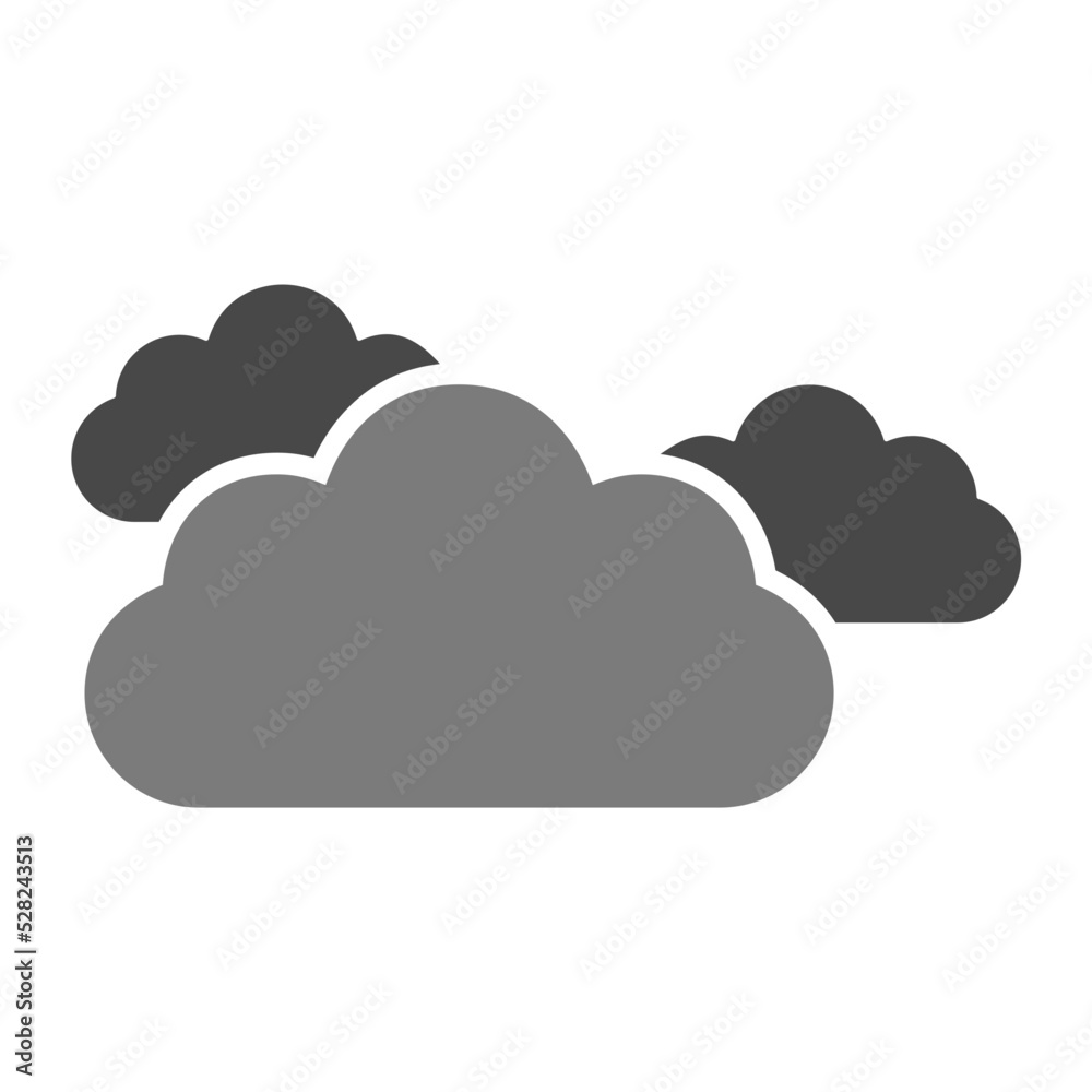 Clouds Greyscale Glyph Icon Clouds Greyscale Glyph Icon