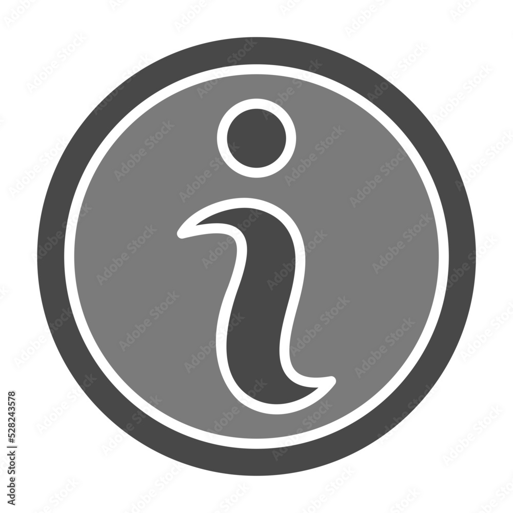 Info Circle Greyscale Glyph Icon Info Circle Greyscale Glyph Icon