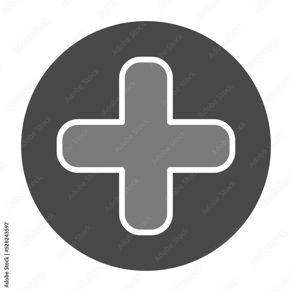 Plus Greyscale Glyph Icon Plus Greyscale Glyph Icon