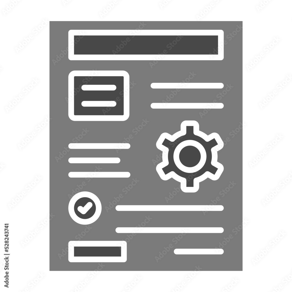 Project Management Greyscale Glyph Icon Project Management Greyscale Glyph Icon