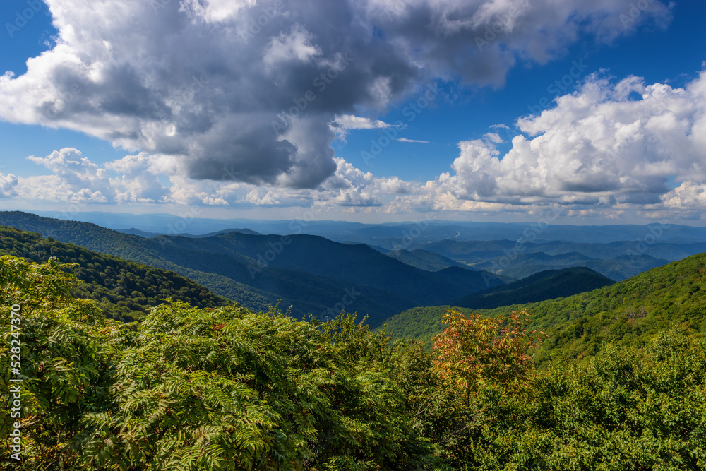 Blue Ridge Parkway Scenic Views in North Carolina, USA