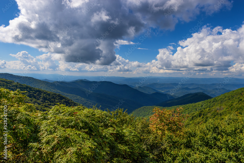 Blue Ridge Parkway Scenic Views in North Carolina, USA Blue Ridge Parkway Scenic Views in North Carolina, USA
