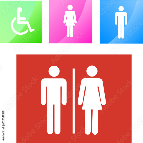 Toilet water closet sign illustration vector