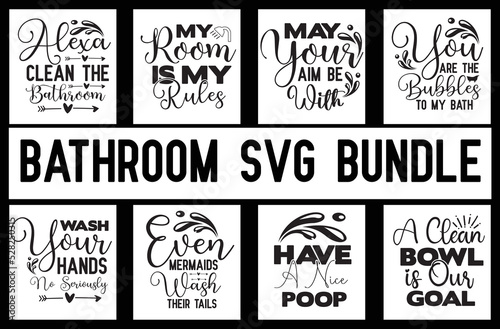 Bathroom svg bundle