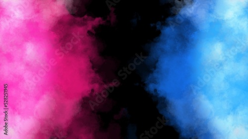 Double smoked light effect blue and pink on dark background 