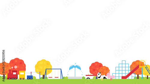 公園のフレーム_秋_16:9