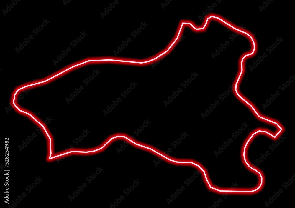 Red glowing neon map of Vibo Valentia Italy on black background. Red glowing neon map of Vibo Valentia Italy on black background.