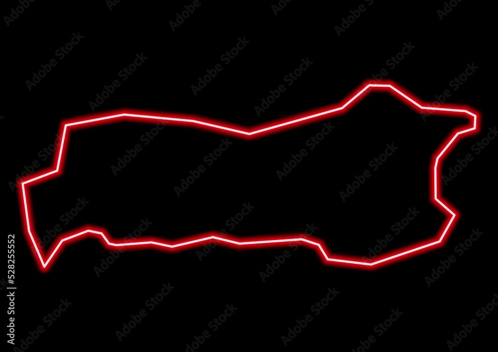 Red glowing neon map of Wakefield United Kingdom on black background. Red glowing neon map of Wakefield United Kingdom on black background.