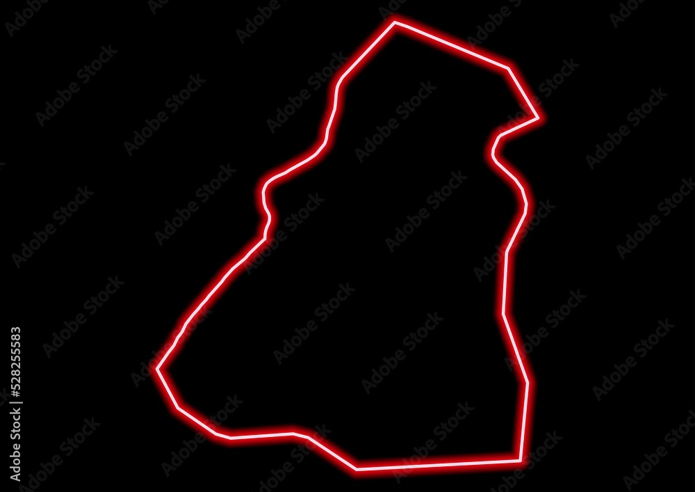 Red glowing neon map of Waltham Forest United Kingdom on black background. Red glowing neon map of Waltham Forest United Kingdom on black background.