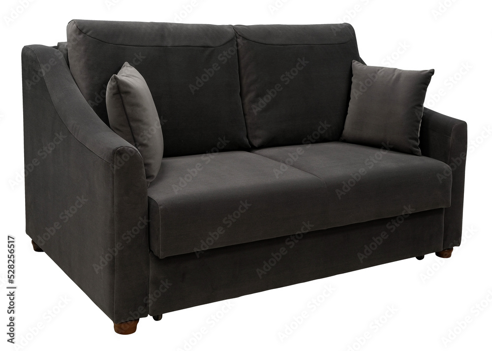 Obraz premium Black sofa isolated on white background. Including clipping path