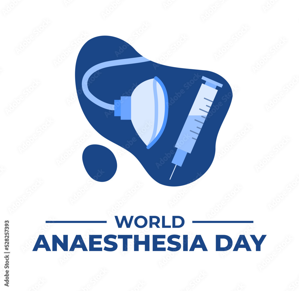 World Anaesthesia Day Poster Background Template Celebration in October