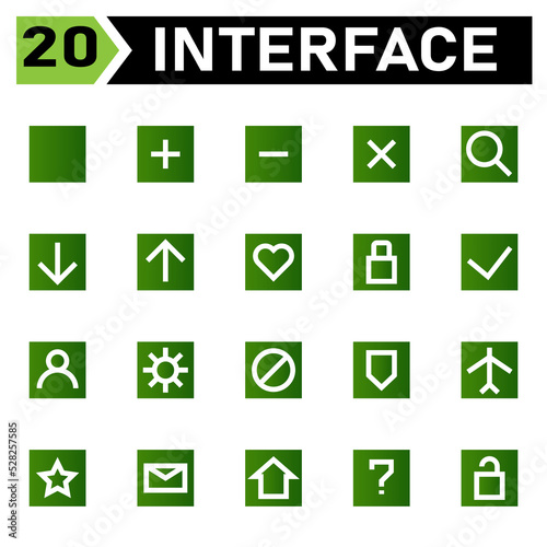Interface icon include blank, square, interface, plus, add, new, open, minus, delete, remove, cross, close, search, looking, find, zoom, magnifying, download, arrow, down, upload, up, hearth, like