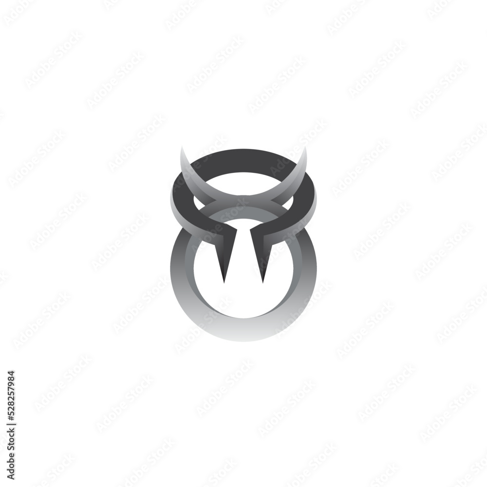 The logo is a combination of two shapes, namely the circle above which represents the shape of an angel and the circle with horns represents the shape of the devil The logo is a combination of two shapes, namely the circle above which represents the shape of an angel and the circle with horns represents the shape of the devil