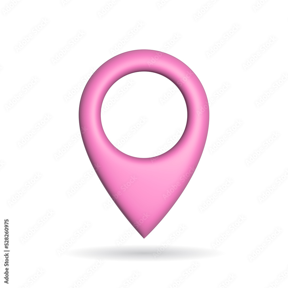 3d rendering gps sign icon. Illustration with shadow isolated on white. 3d rendering gps sign icon. Illustration with shadow isolated on white.