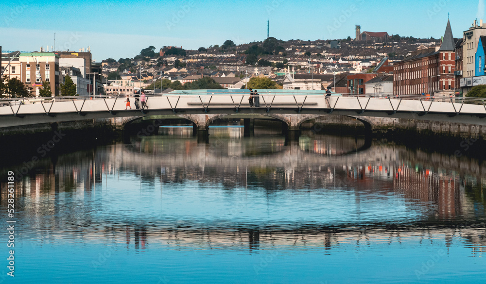 Cork city and the river Lee in the Republic of Ireland