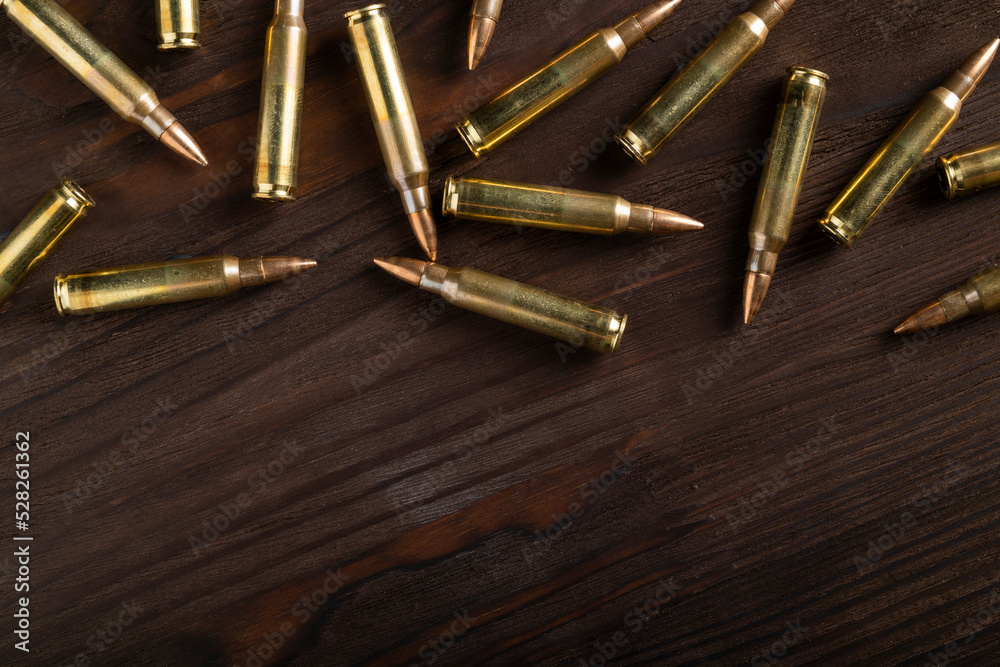 Cartridges .223, 5.56x45. flat composition