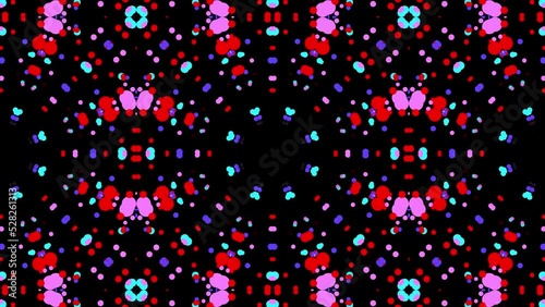 Neon and pink colour SEMICIRCLE MANDALA 3D ANIMATION. TRANSPARENT ALPHA CHANNEL. Perfect 4K transition or frame for any TV show, news or movie. Best for stage design or catwalk and sacred geometry