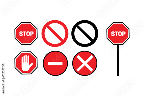 stop sign set in vector