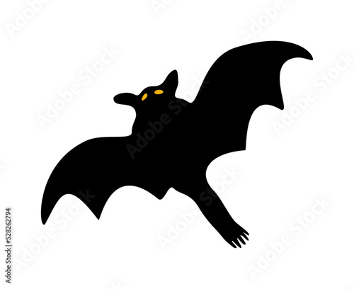 Vector isolated illustration of bat. Halloween concept.