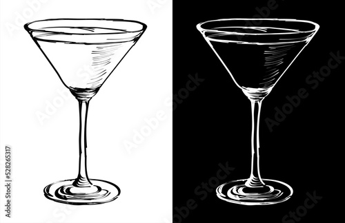Hand drawn illustration of  cocktail 