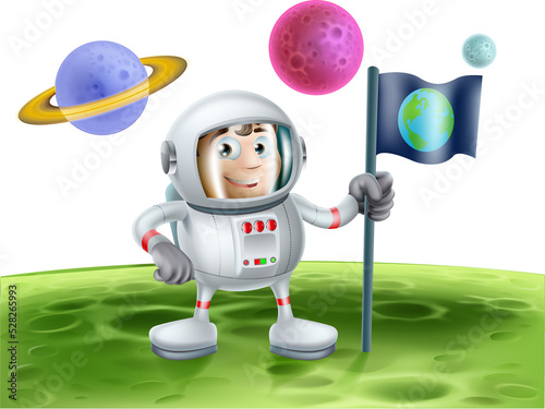 Astronaut Outer Space Cartoon
