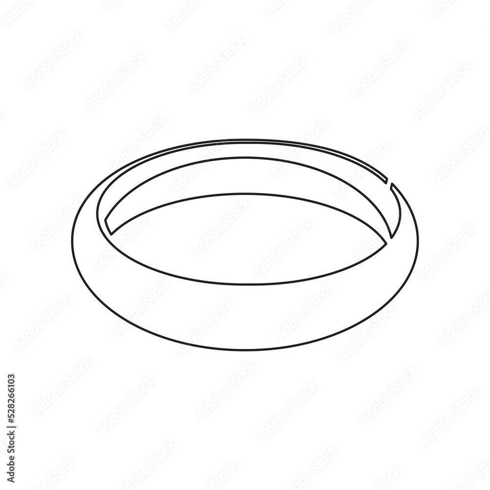 Wedding ring one line, vector drawing
Wedding ring one line, vector drawing