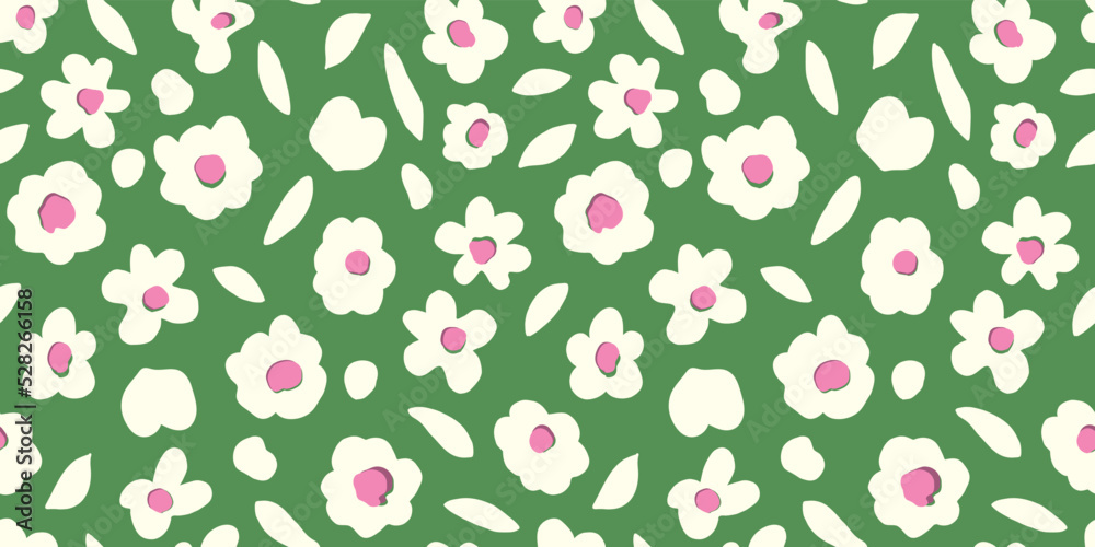Floral illustration background. Seamless pattern.Vector. 花のイラストパターン Floral illustration background. Seamless pattern.Vector. 花のイラストパターン