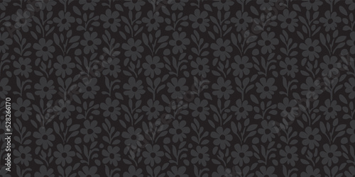 Floral illustration background. Seamless pattern.Vector. 花のイラストパターン