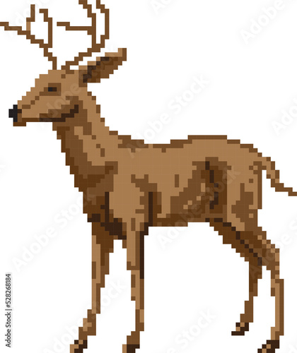 Pixel art deer illustration