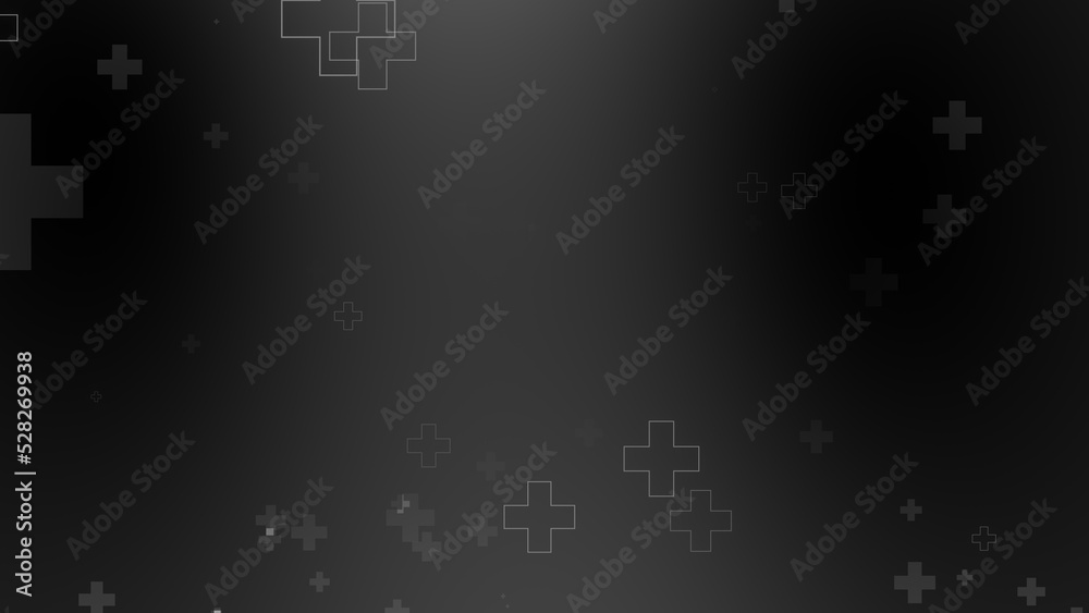 Medical health cross neon light shapes pattern on black background. Abstract healthcare with coronavirus infected deaths case concept. Medical health cross neon light shapes pattern on black background. Abstract healthcare with coronavirus infected deaths case concept.