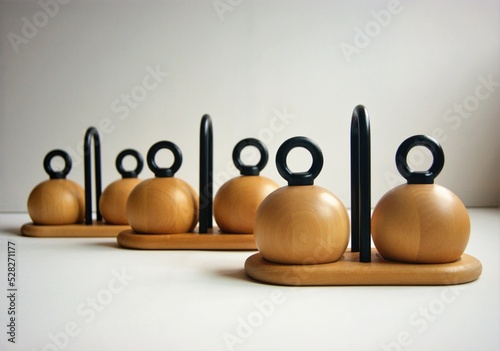 Vintage salt and pepper mills from the 1970s. Design by Ricahrd Nissen. Denmark.