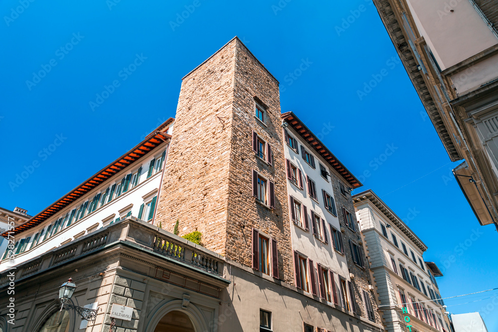 Typical architecture and street view in Florence, Italy